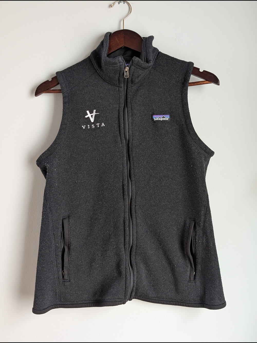 Patagonia Better Sweater Fleece Vest Women's Large Black Full Zip 25887 FA21